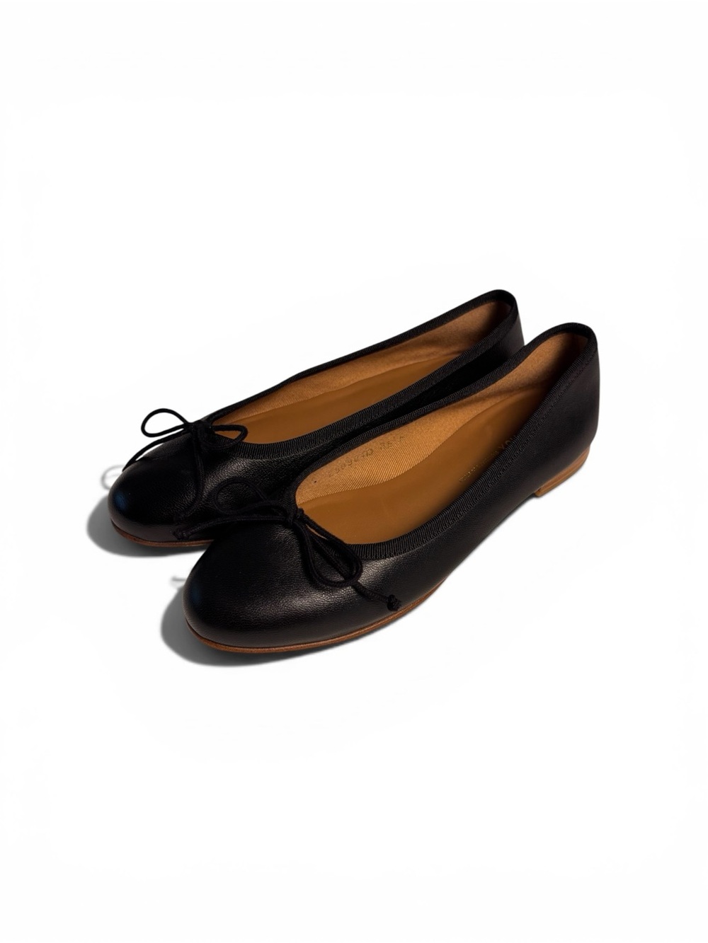 Margaux The Demi Black Nappa Leather Ballet Flats EU 35 US 5 Handmade Spain